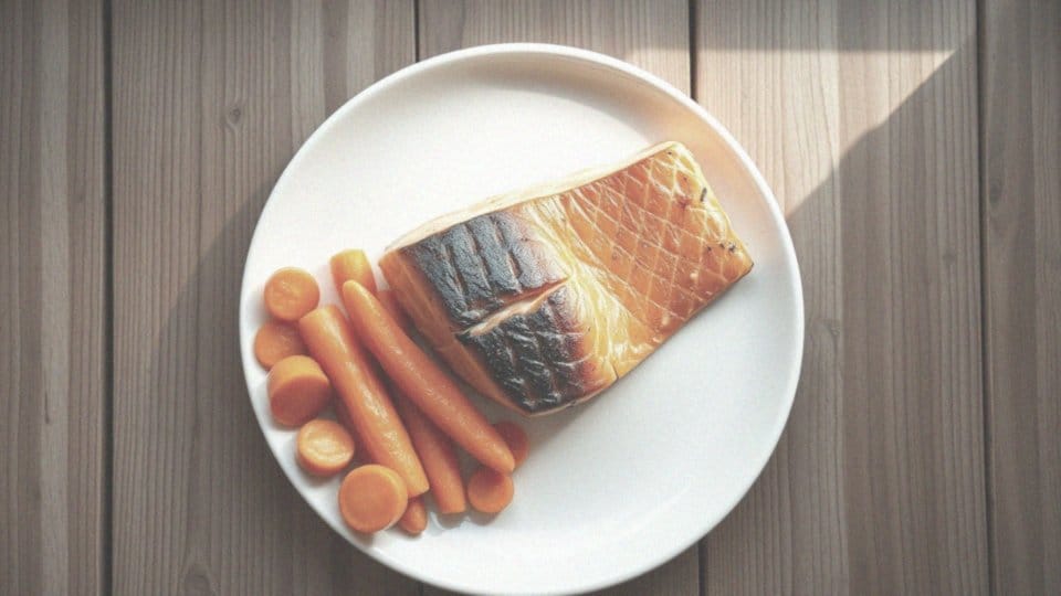 Jak marchewka komponuje się z pieczonym łososiem?