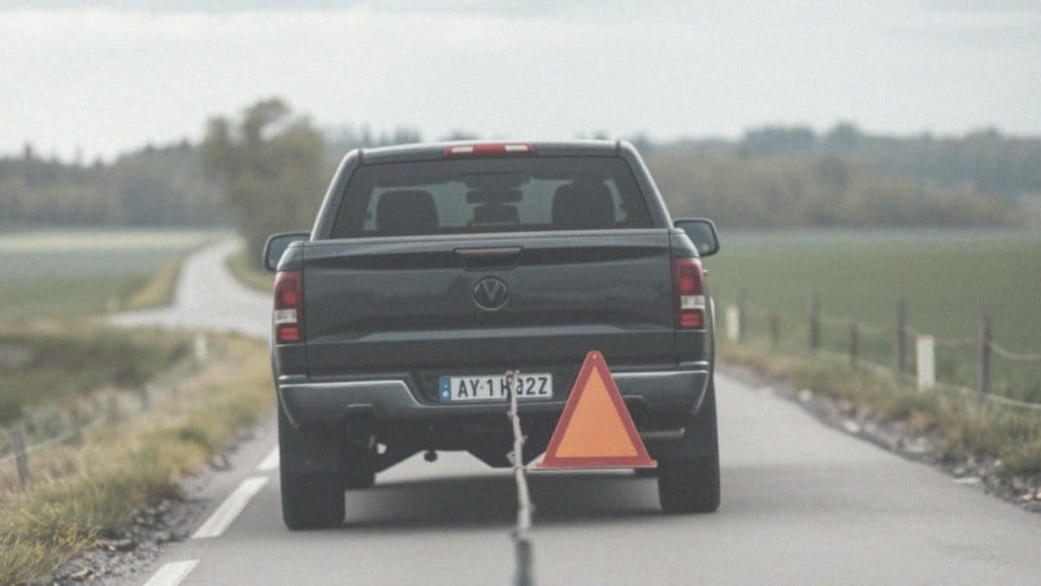 Jakie są przepisy dotyczące użycia świateł awaryjnych podczas holowania?